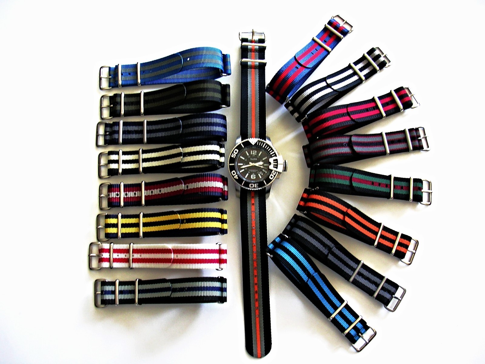 NATO ® strap watch band G10 Ballistic nylon Military RAF stitched bond IW SUISSE