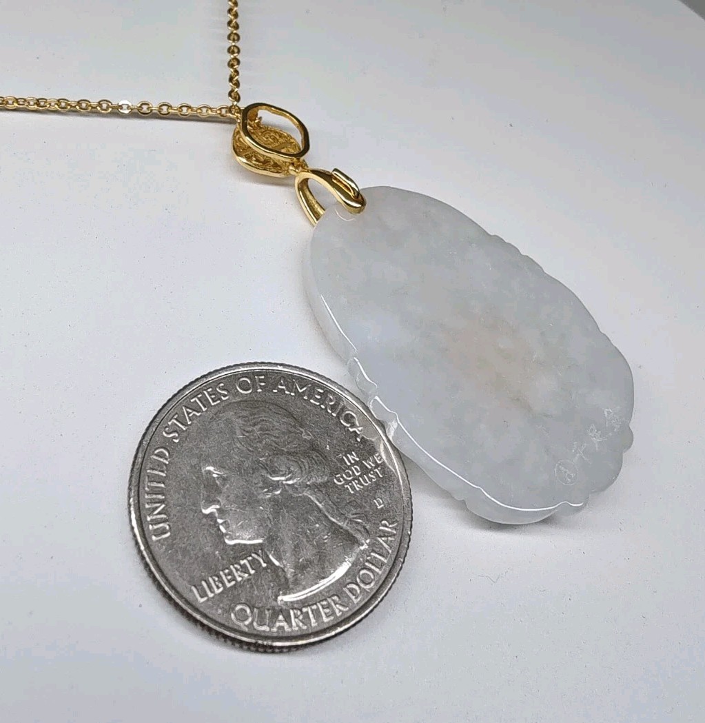 Certificated Dragon Jade Pendant 24K Gold Coated with silver hook 镀千足金玉吊坠龙生肖翡翠A货