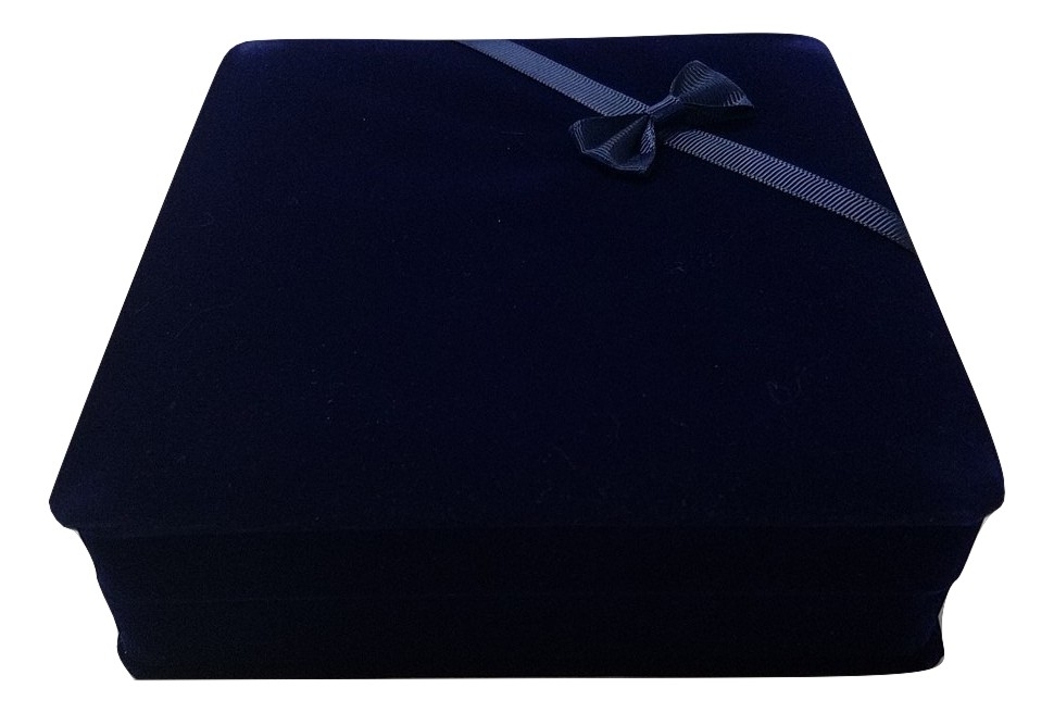 XL NAVY VELVET SET JEWELRY GIFT BOX -NECKLACE EARRING & BRACELET & X’MAS BONUS
