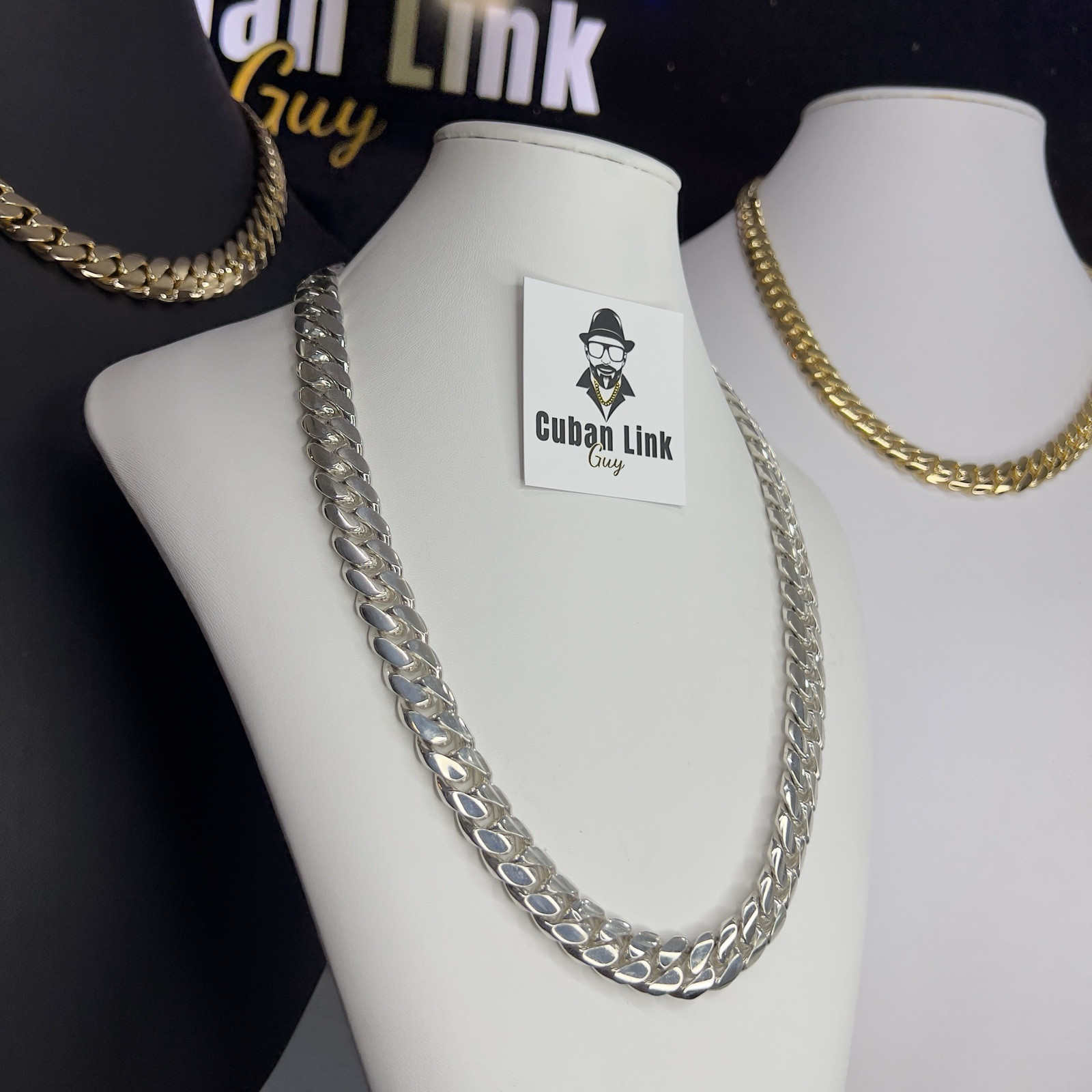 Miami Cuban Links – Handmade, Real 950 Silver, Tight Links – Necklace, Bracelet