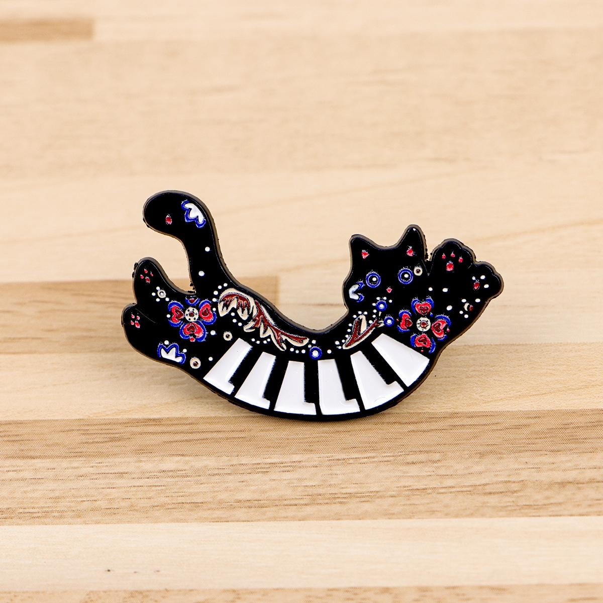 Funny ADHD Quote Enamel Pin Cartoon Cat Brooch Lapel Badge Gift Jewelry