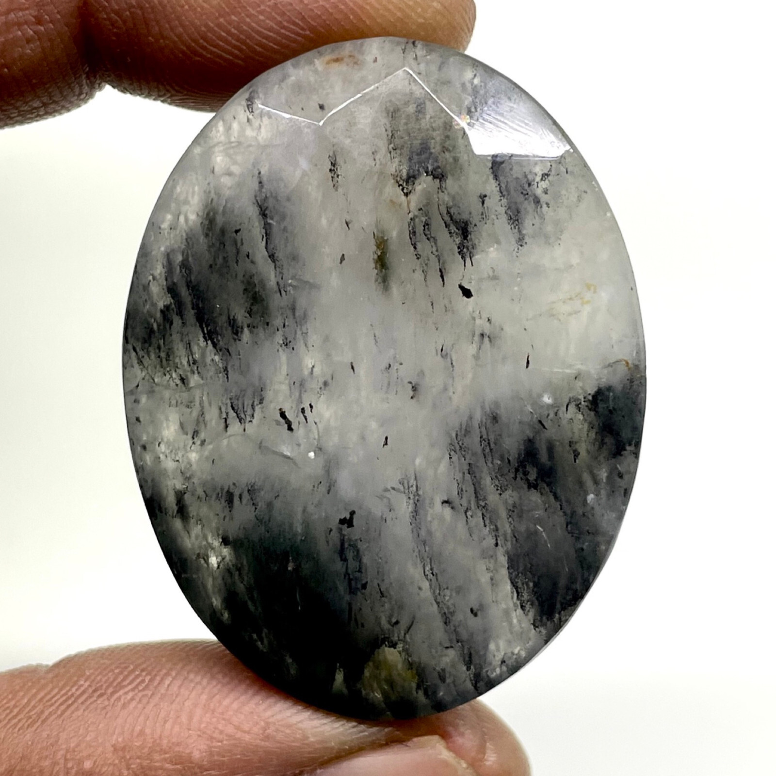 156.5 Cts Natural Rutile Quartz 42x33mm Oval Cut Loose Untreated Gemstone