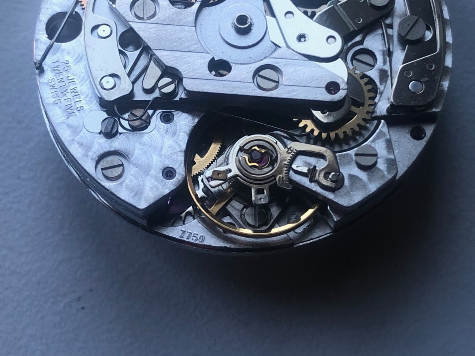 Eta 7750 decorated watch movement no rotor good con great price see description