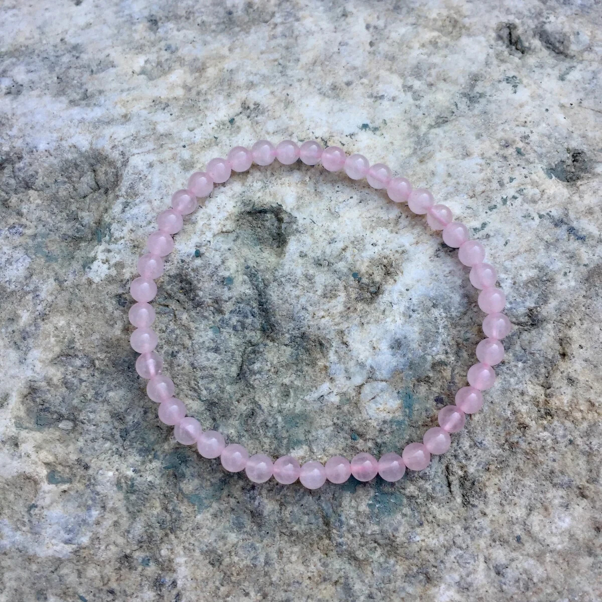 2025HOT 4mm Rose Quartz Dainty Women Healing Meditation Bracelet Gift For Family