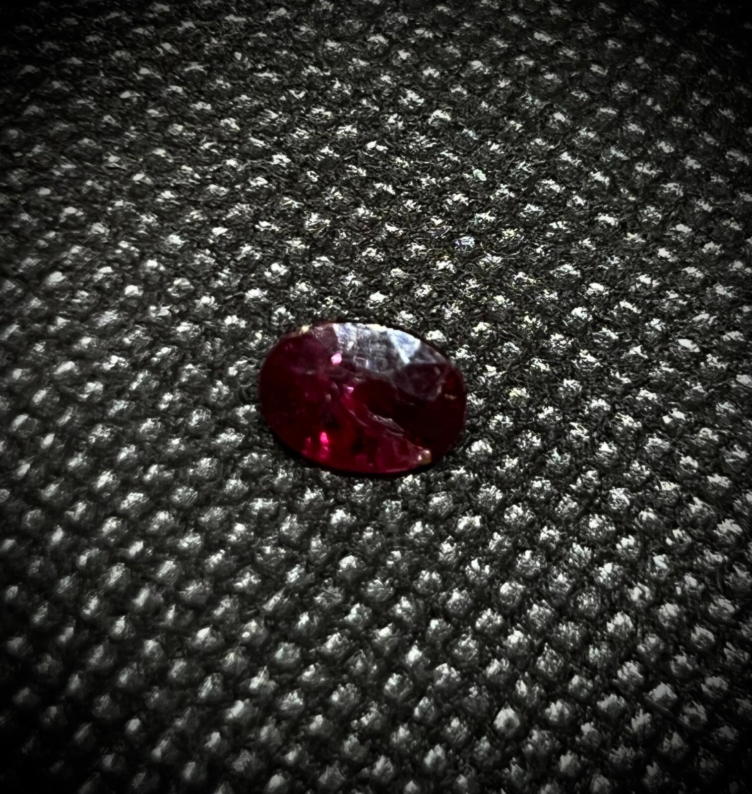 1.63 Cts Oval Red Natural Ruby Very Rare Heavily Included Untreated @ Madagascar