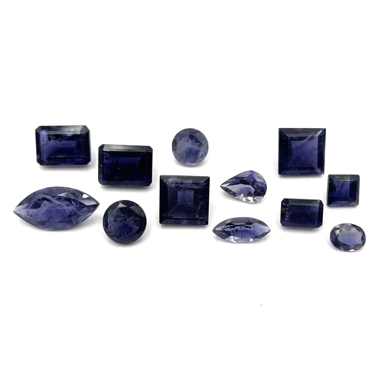 Natural Iolite Mix Shape Cut Loose Gemstone Lot 3-7 MM 69 Pcs 20 CT