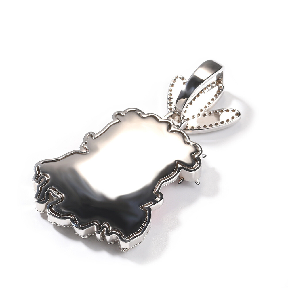 Hip Hop Rap Colorful Enamel Pendant Necklace Jewelry Cool Men Gift Full Zircon
