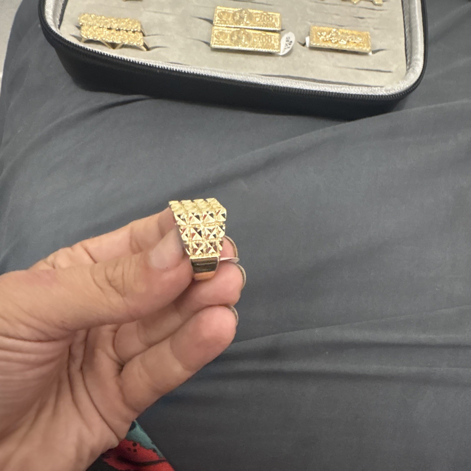 GOLD DIPPED nugget ring size 8