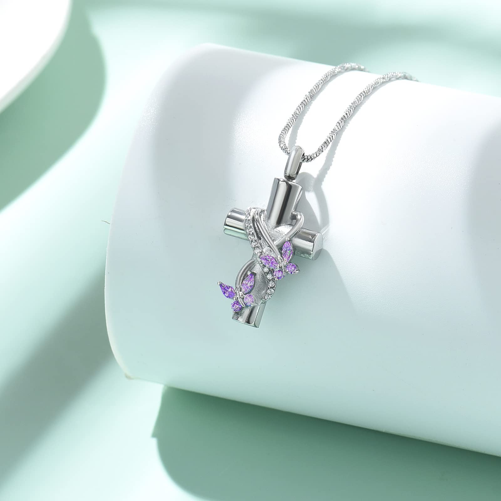 Urn Necklaces for Ashes Butterfly Urn Cremation Jewelry for Ashes for Human/Pet
