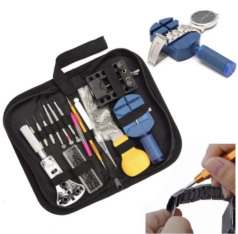Set Profesional de Herramientas Para Reparación de Reloj de 147 Piezas
