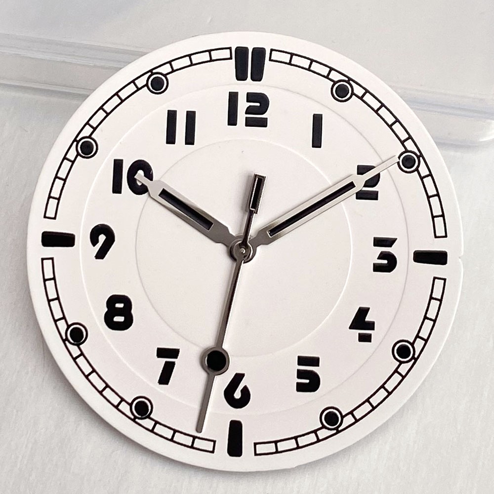 Black Blue 33.5mm Watch Dial Hand Set Luminous Fit NH35 NH36 ETA 2824 PT500 Movt