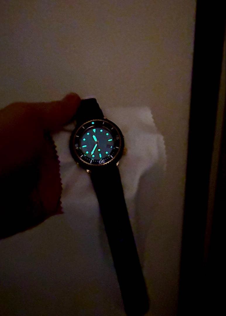 Seiko Prospex Tuna Great Blue V147 Solar Diver 200m Limited 2000 Gold Mens Japan