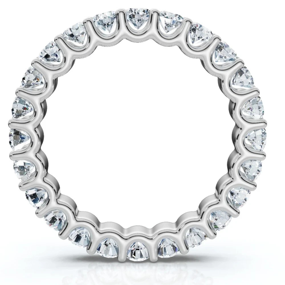 4.50 Ct Round Cut Lab Grown Diamond Wedding Ring 14K White Gold Sz 6