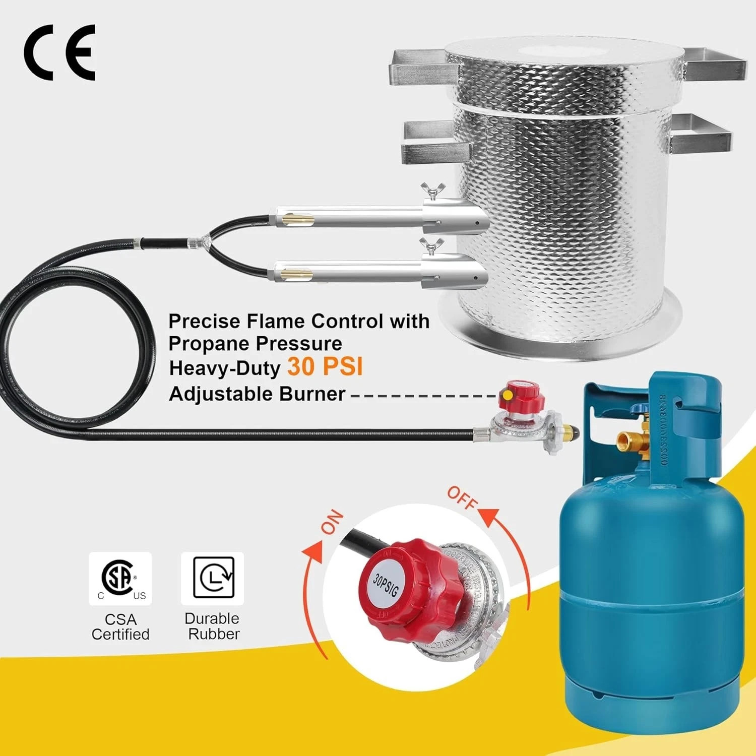 MMasters 12KG Stainless Steel Propane Melting Furnace Kit, 12kg Silicon Carbi…