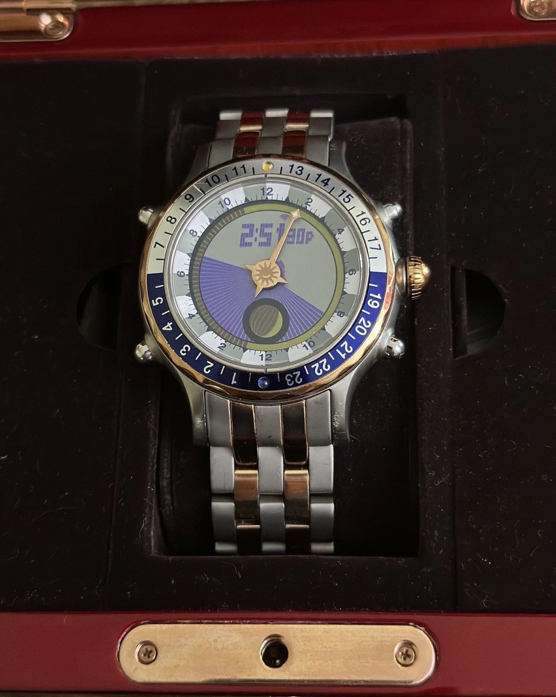 YES Watch Zulu Marine Titanium Astronomical Wristwatch Digital Analog Full Kit