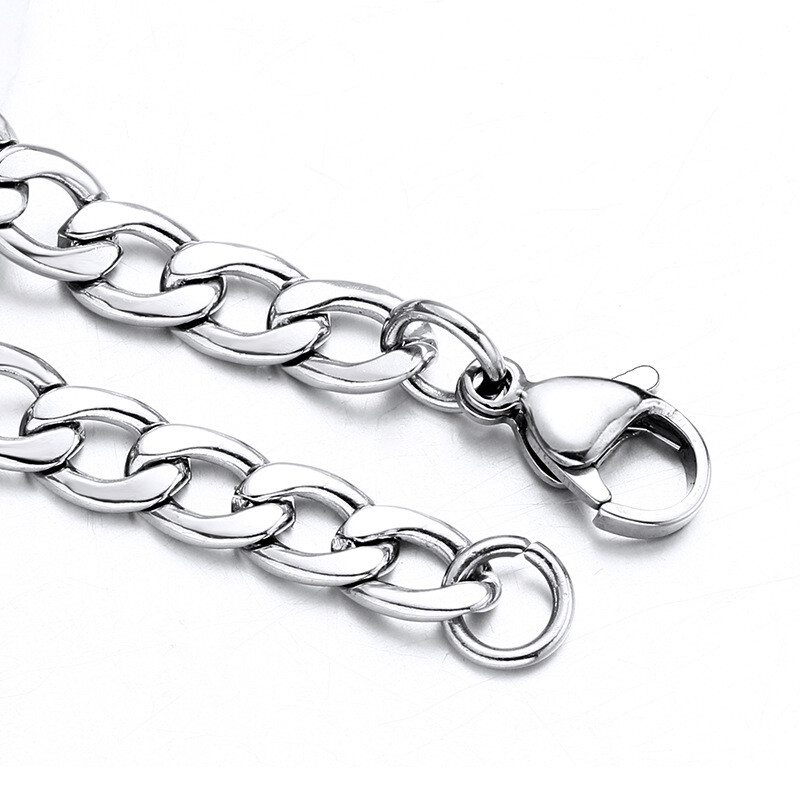 2-15mm Stainless Steel Curb Cuban Chain 16-36” Woman Man NEVER FADE