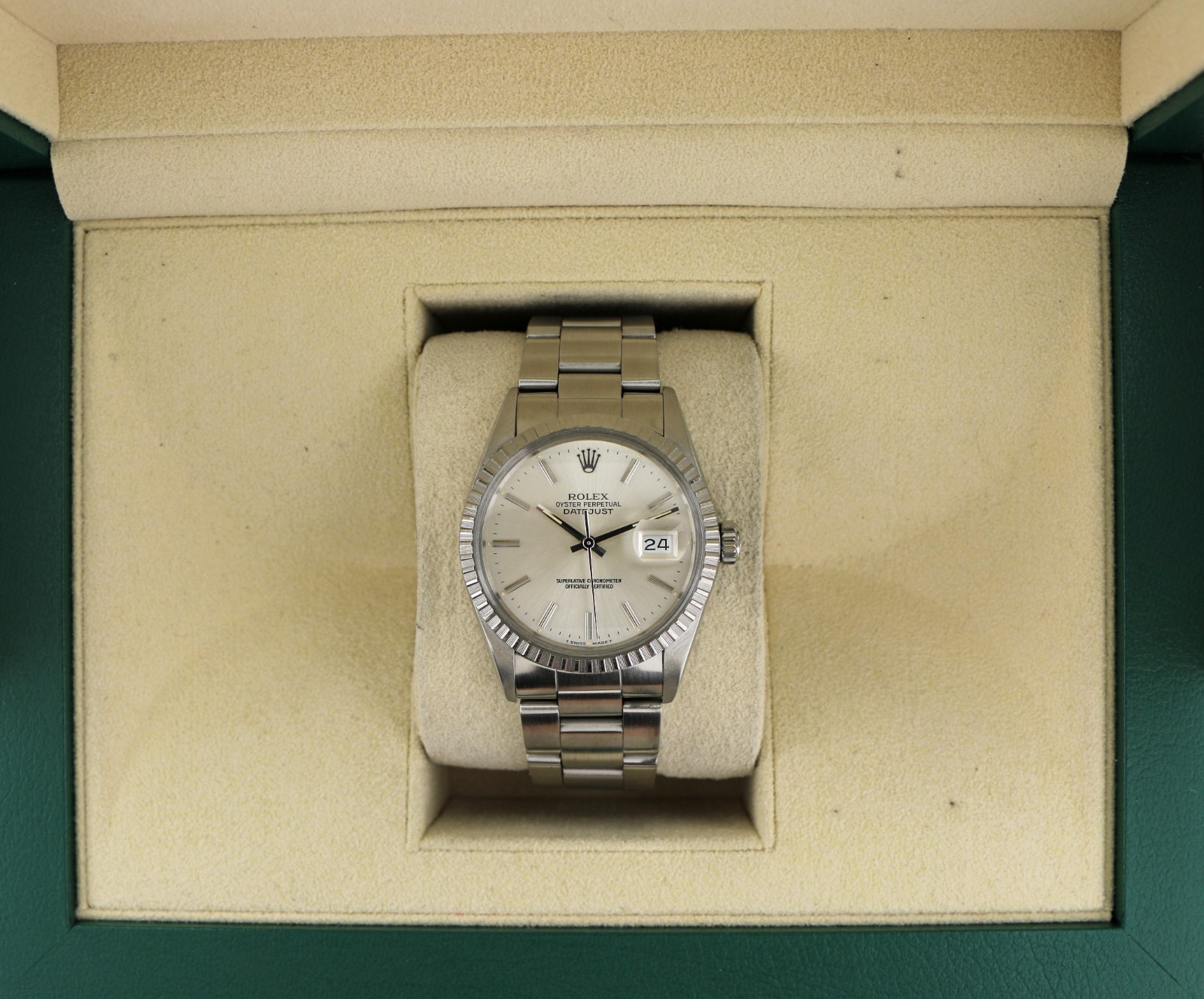 1984 Rolex Datejust 16030 Silver Dial SS Oyster IBM Award Watch No Papers 36mm