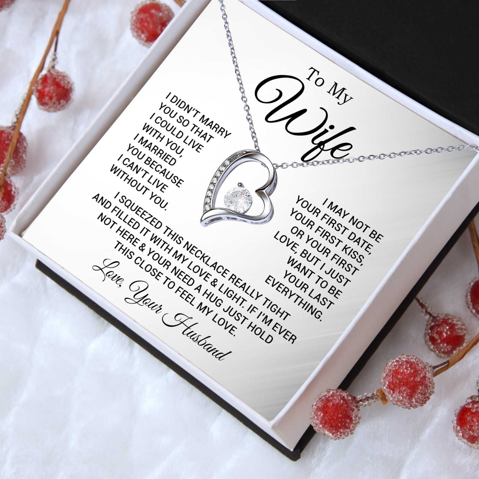 To My Wife Necklace, Gift For Wife, Anniversary Gift For Wife, Necklace For Wife