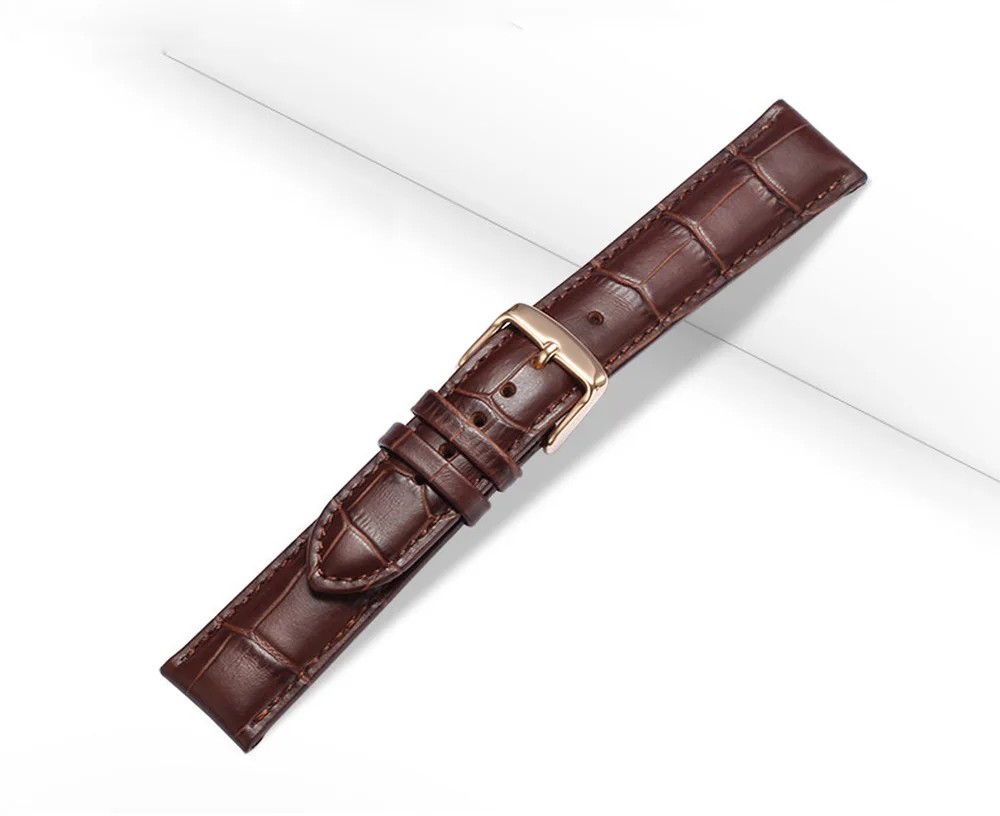 Genuine Leather Mens Watch Strap Band Brown Black 12mm 14mm 16mm 18mm 20mm 22mm