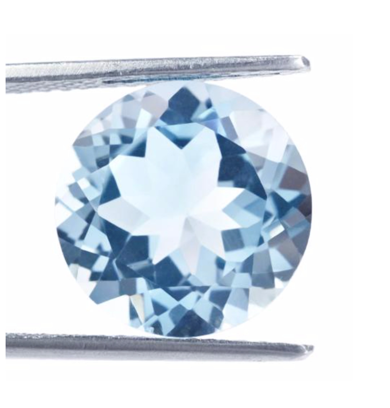 Natural Bright Sky Blue Topaz Round Faceted AAA Heated Loose Stones (1mm – 15mm)