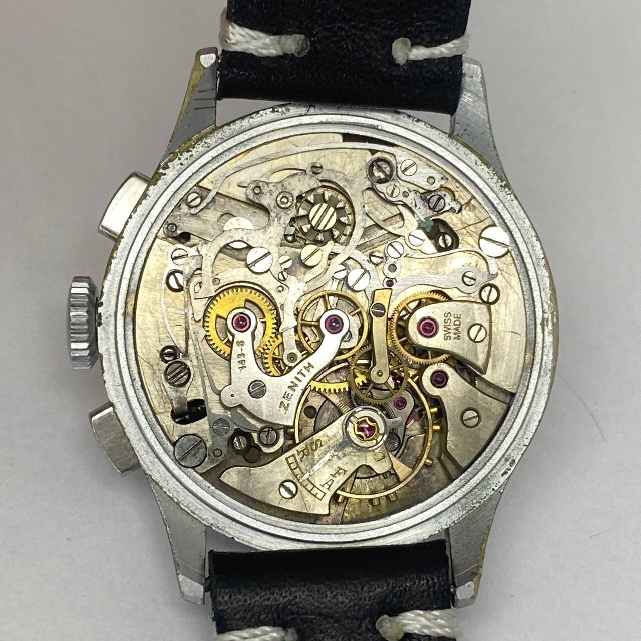 VINTAGE ZENITH CHRONOGRAPH 36MM MANUAL WIND CAL EXCELSIOR PARK