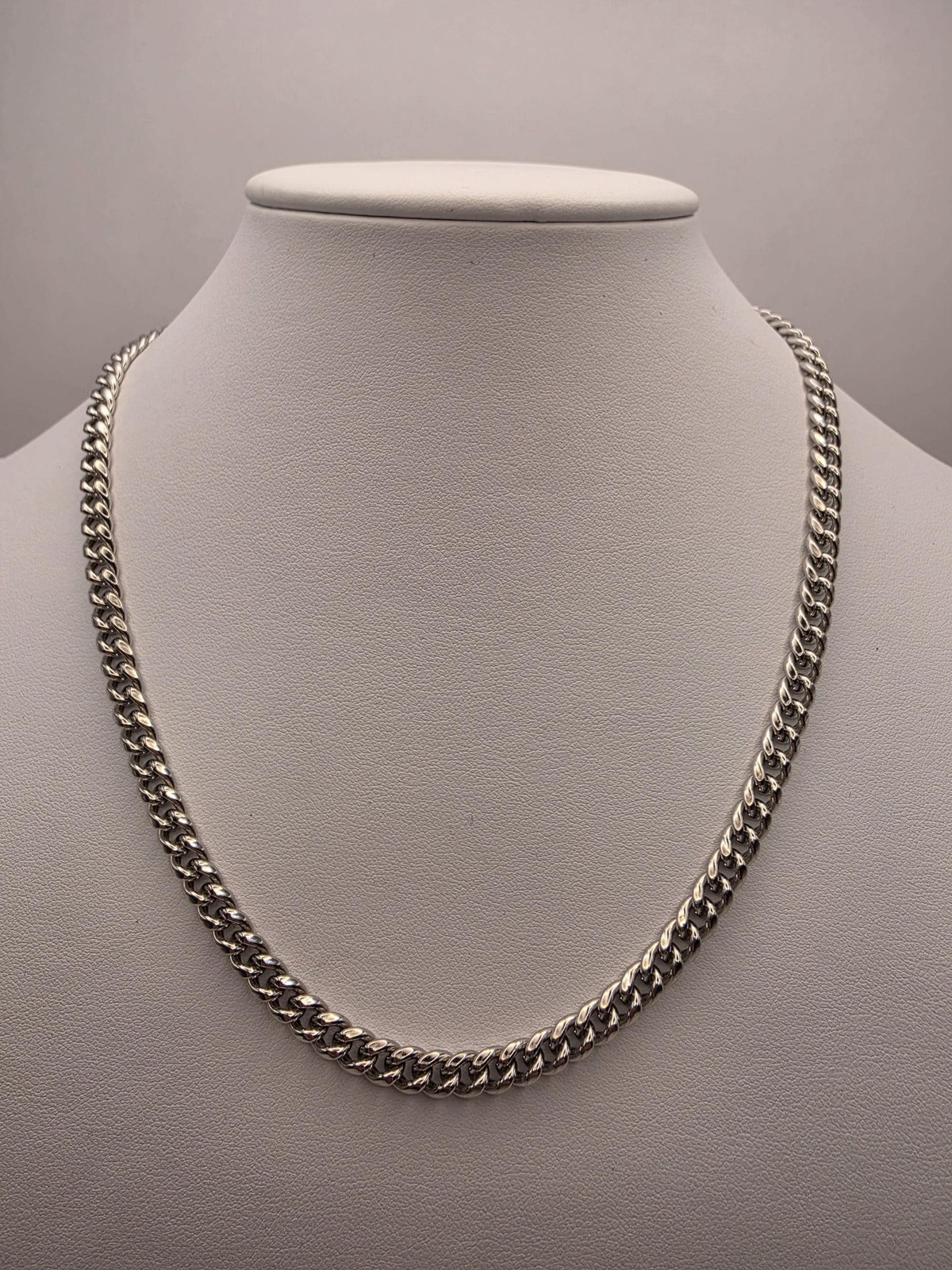 Sterling Silver Double Curb Chain Necklace | 925 Silver | 18 Inch | 5.4mm Cuban