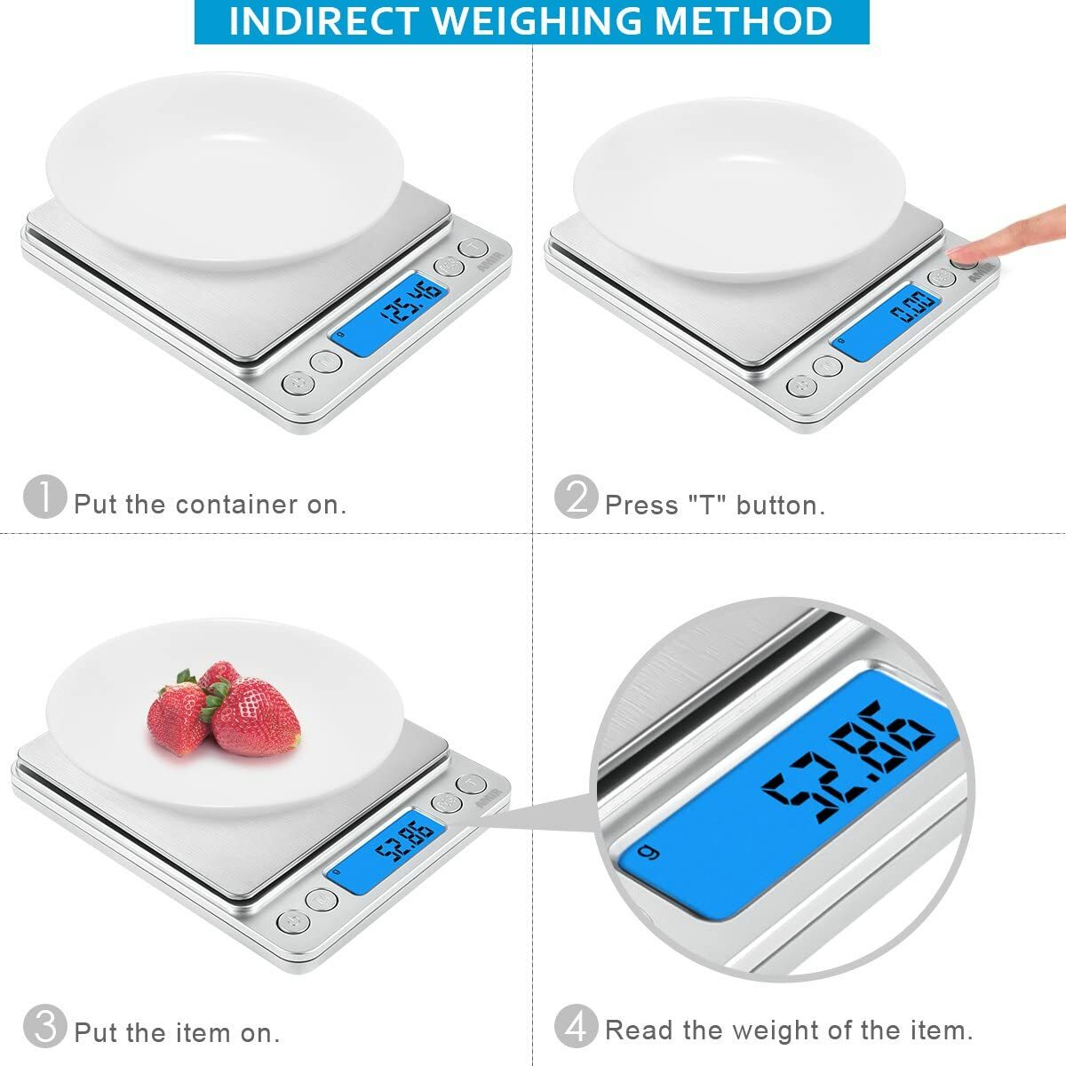 Digital Scale 3000g x 0.1g Jewelry Gold Silver Coin Gram Pocket Size Herb Grain
