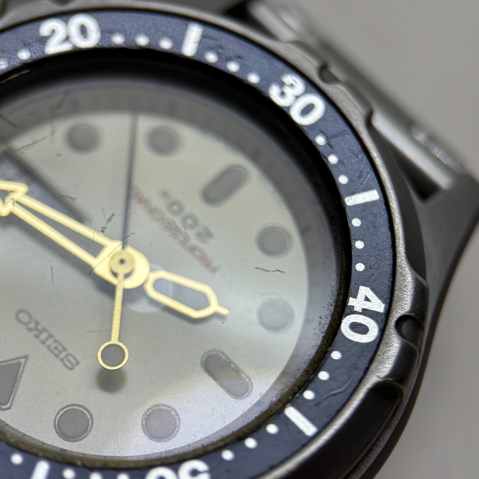 [w2400] SEIKO 7C43-6A00 PROFESSIONAL DIVER 200m New battery Titanium VG/EX