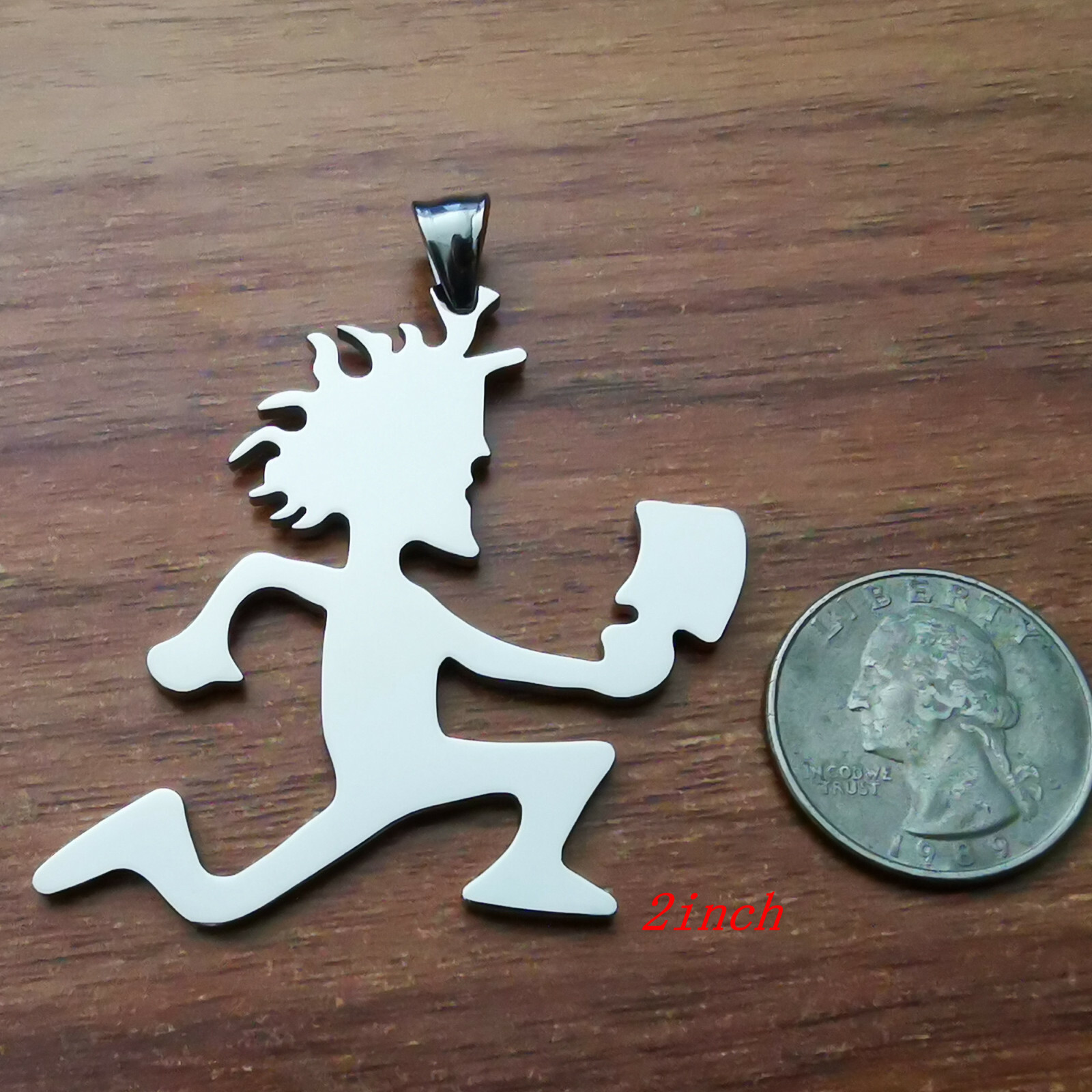 1IN 2IN 5IN Hatchetman Twiztid ICP charm stainless steel pandent none chain