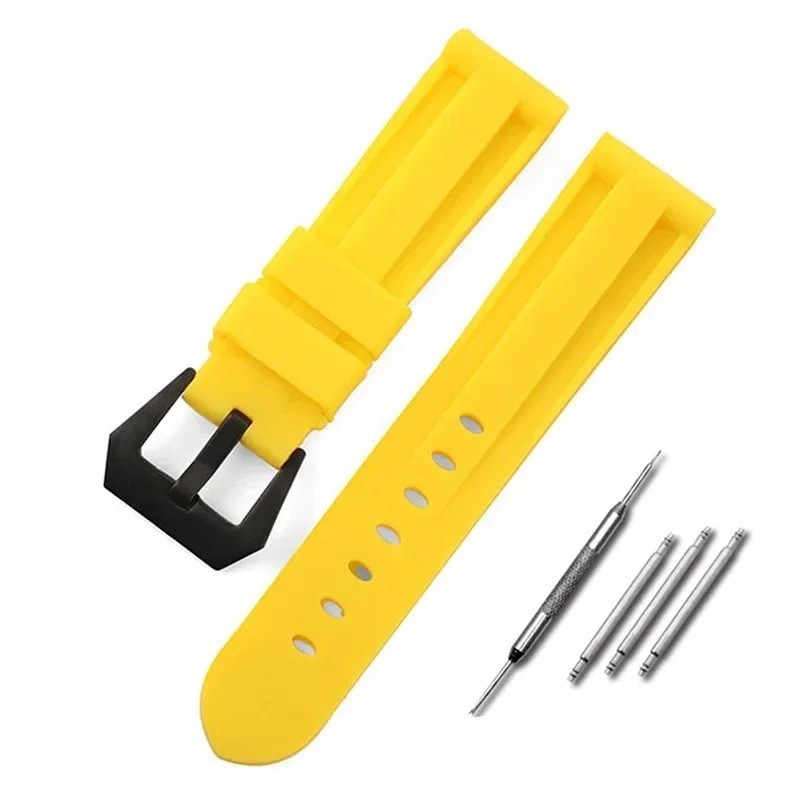 Silicone Rubber Watch Band Sport Replacement Strap 20mm 22mm 24mm 26mm