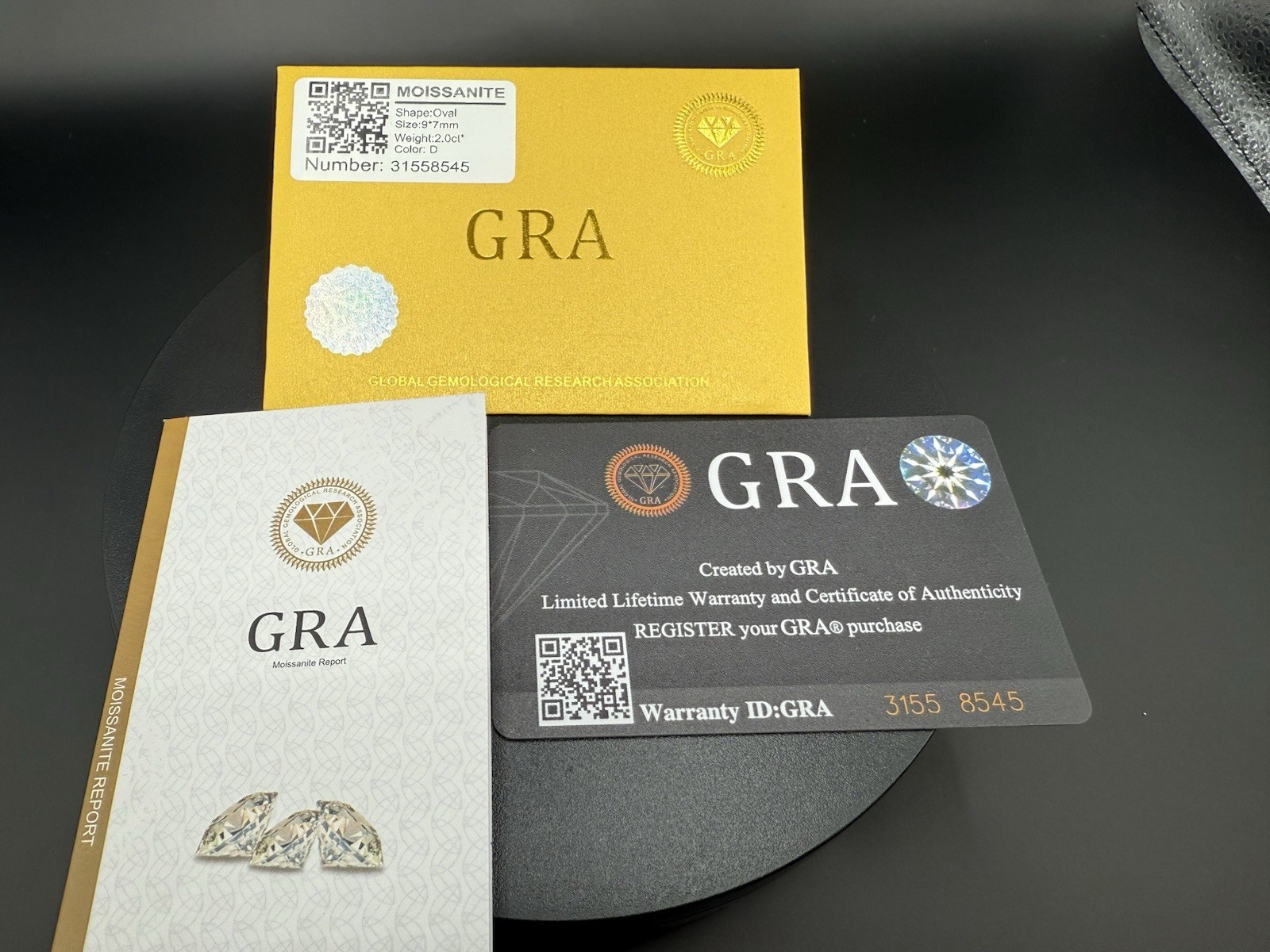 GRA Certified Loose Moissanite Oval Cut .5 CT-8.0CT USA Seller FREE SHIPPING!!