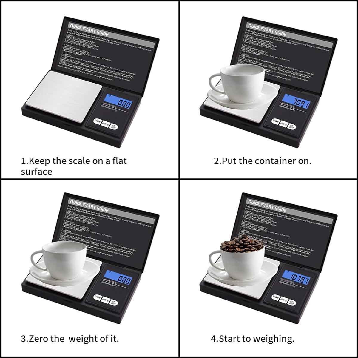 Digital Scale 1000g x 0.1g Jewelry Gram Silver Gold Coin Pocket Size Herb Grain