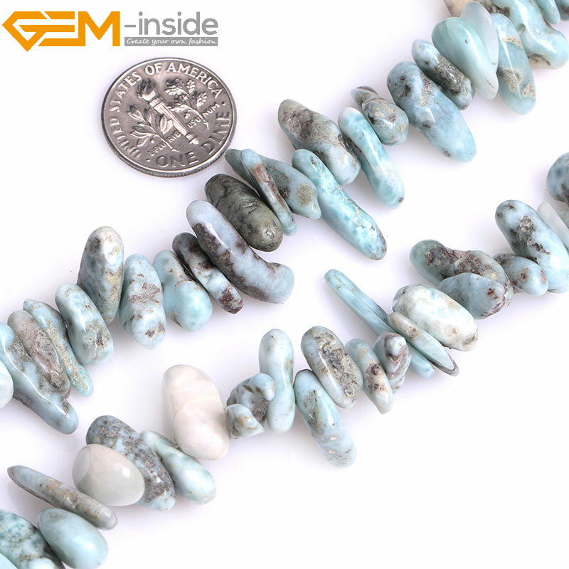 Natural Stone Pionts Sticks Spike Sunstone Larimar Loose Bead Jewelry Making 15″