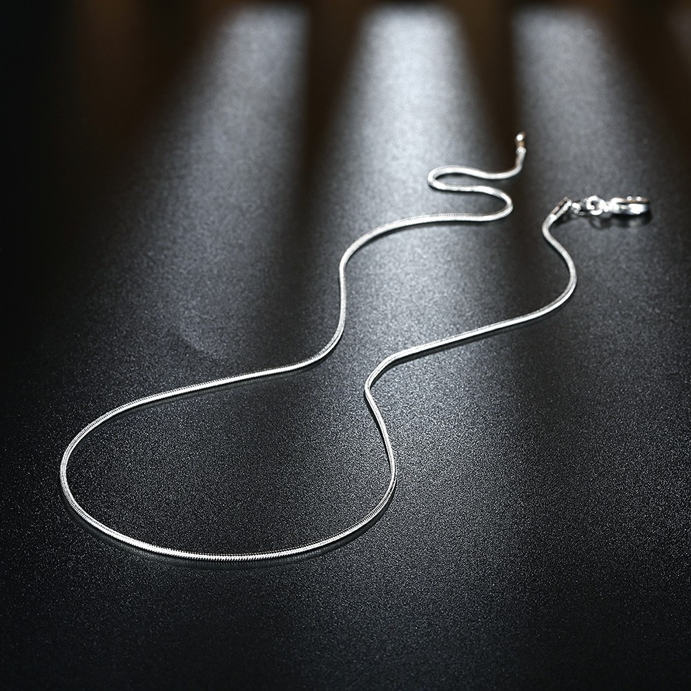 10PCS 925 Sterling Silver Snake Chain Necklace for Men Women 16-24 Inch