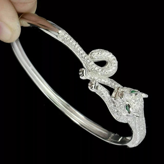 6.8Ct Marquise Cut Lab Created Diamond 14K White Gold Finish 925 Silver Bracelet