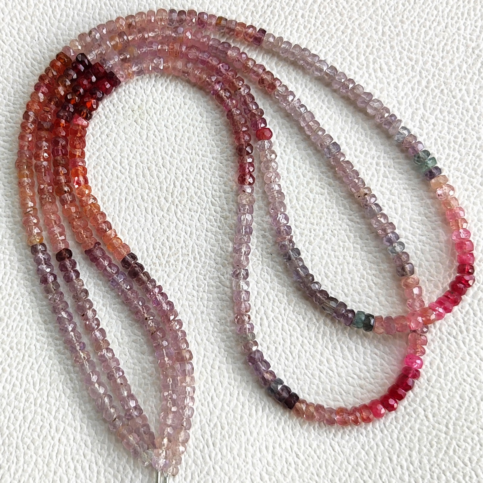 Sri Lanka Spinel Beads 4mm Faceted Rondelle 17″ Strand Natural Gemstones DIY