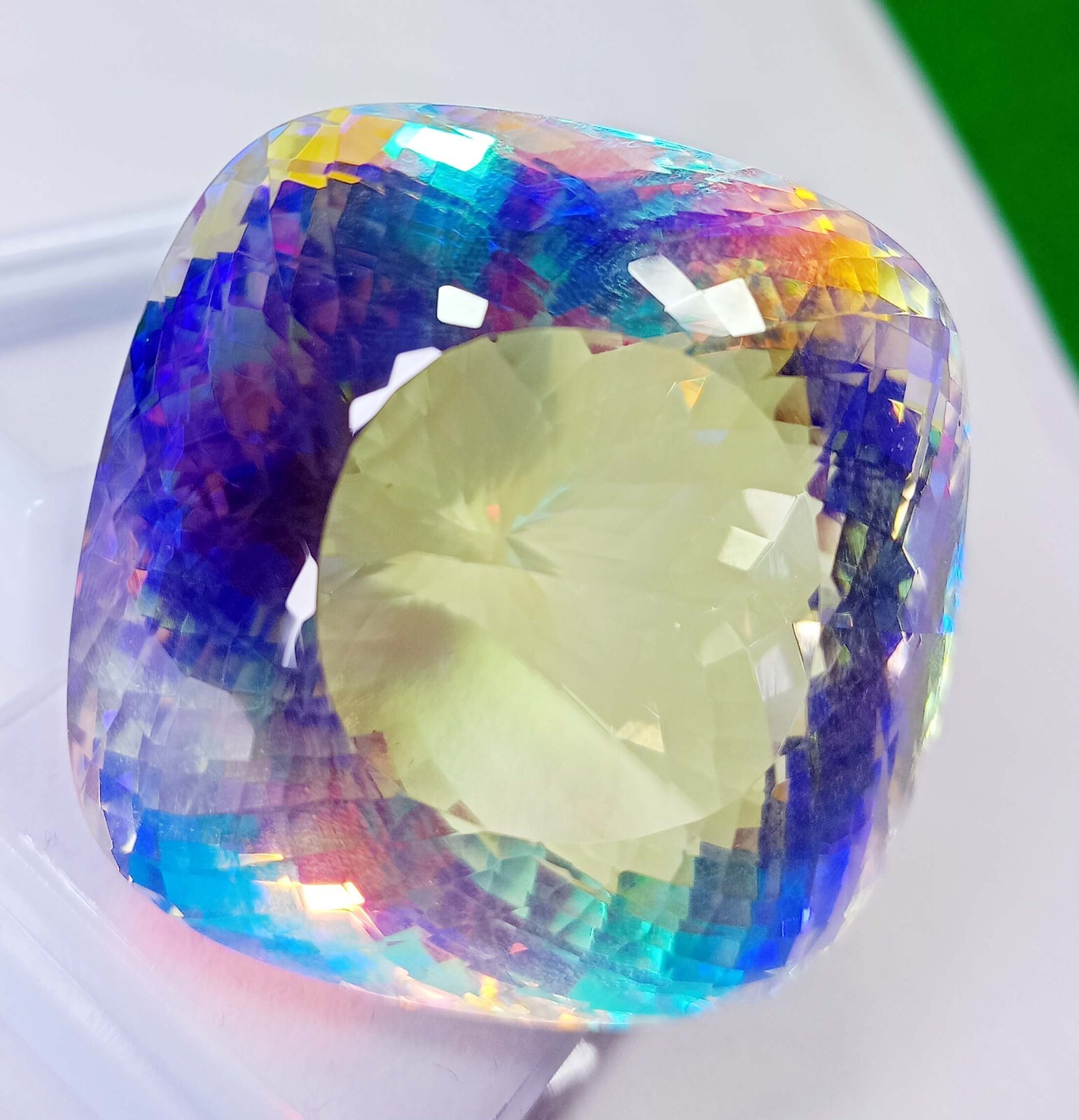Mystic Topaz EGL Certified Cushion Cut 220.75 Ct Natural Loose Gemstone KH456