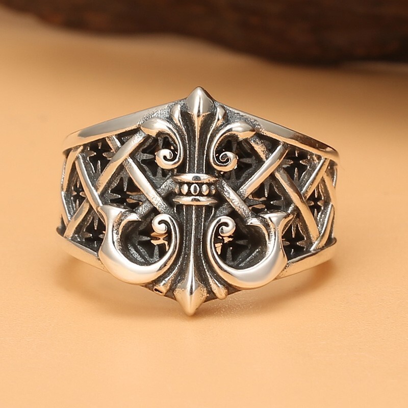 Men’s Open Ring Anchor Ring Adjustable Ring Lucky Gift