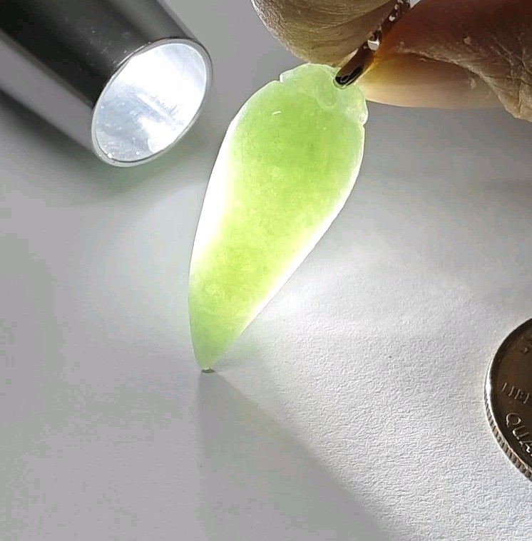 Certified Blue Green Jade Pendant Natural Icy jadeite Monkey Fu Melon 浅绿蓝水翡翠A货福瓜