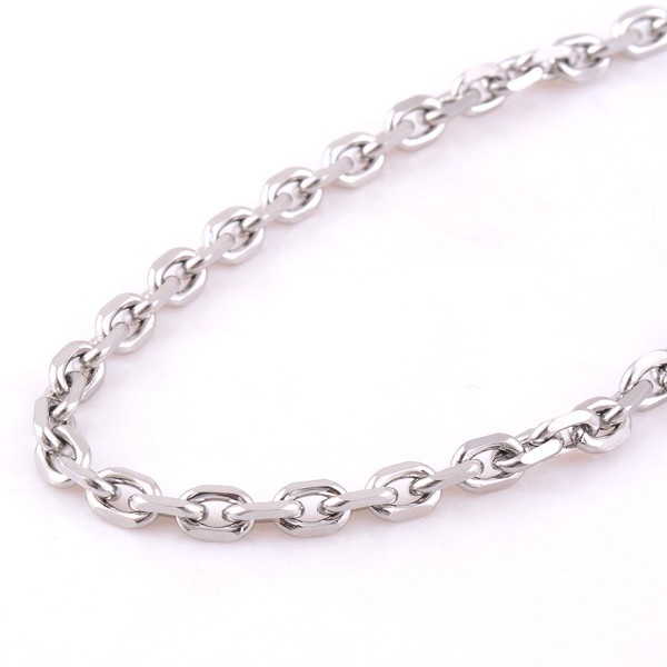 10pcs 3mm Stainless Steel “O” Shape Rolo Link Chain Necklace for Women Men