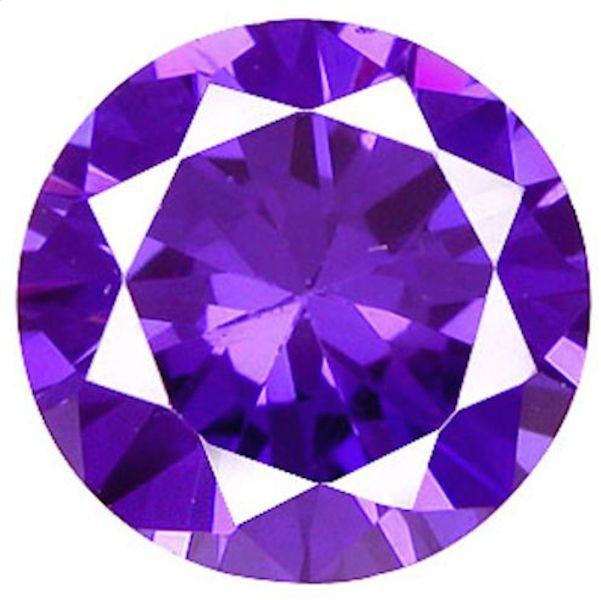 Cubic Zirconia Violet Round Faceted AAA Wholesale CZ Loose Stones (1mm – 15mm)