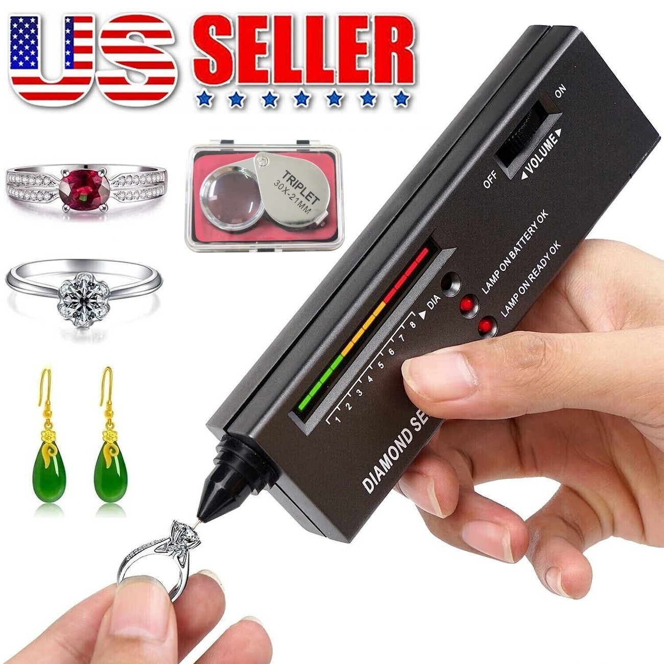 Diamond Selector II Tester & Moissanite Tester Gemstone Jewelry Tool Set