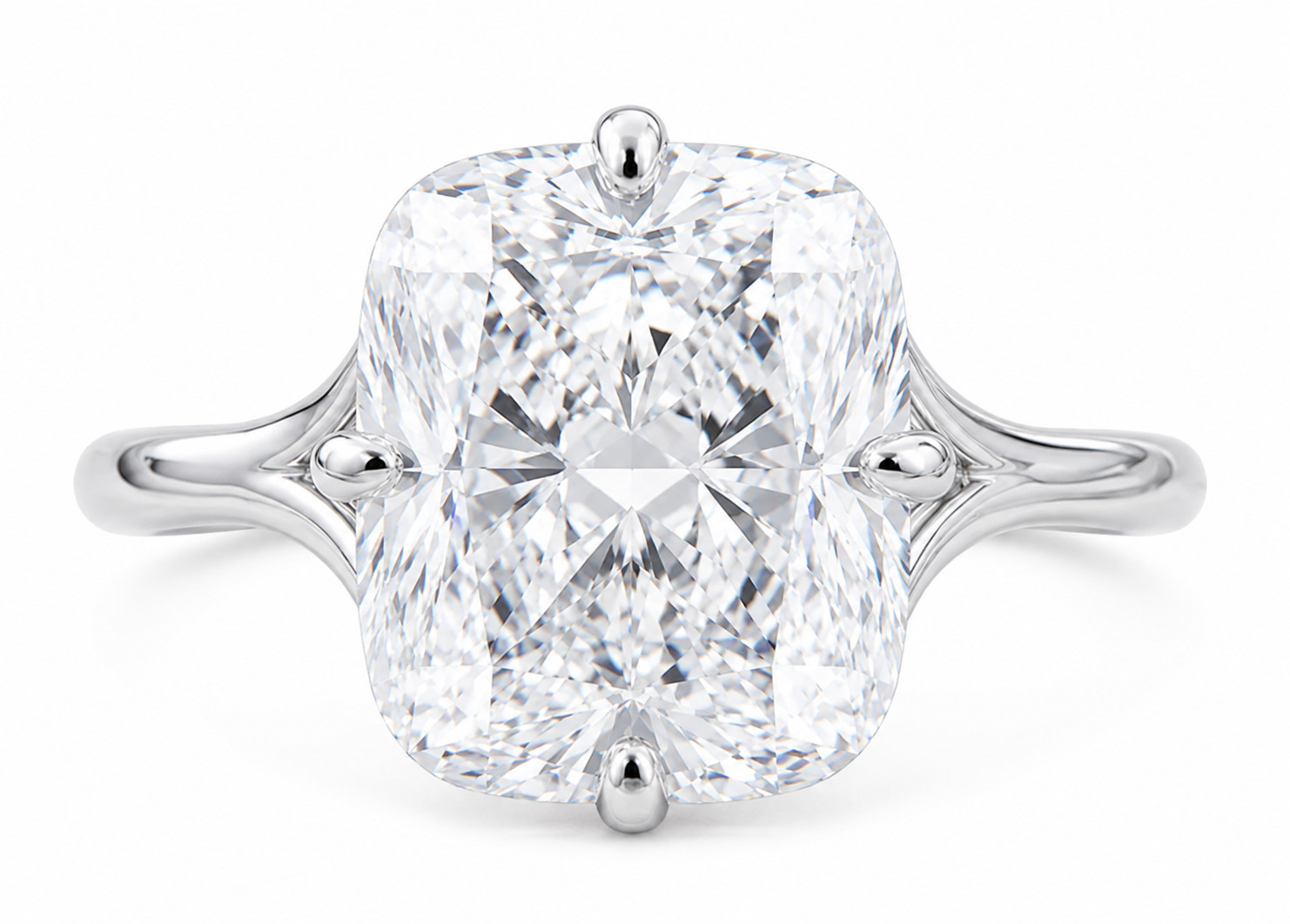925 Sterling Silver Cushion Cut Engagement Ring White CZ Wedding Promise Ring