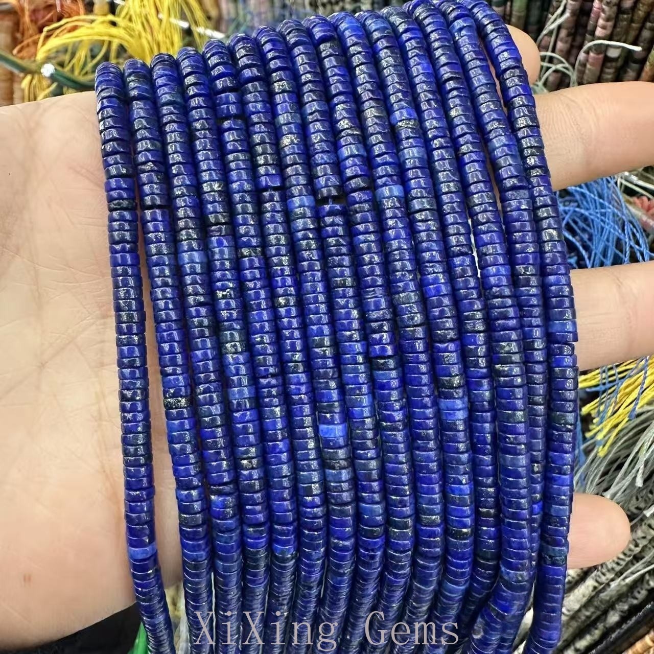 1x4mm Natural Lapis Lazuli Heishi Disc Spacer Beads for Jewelry Making DIY