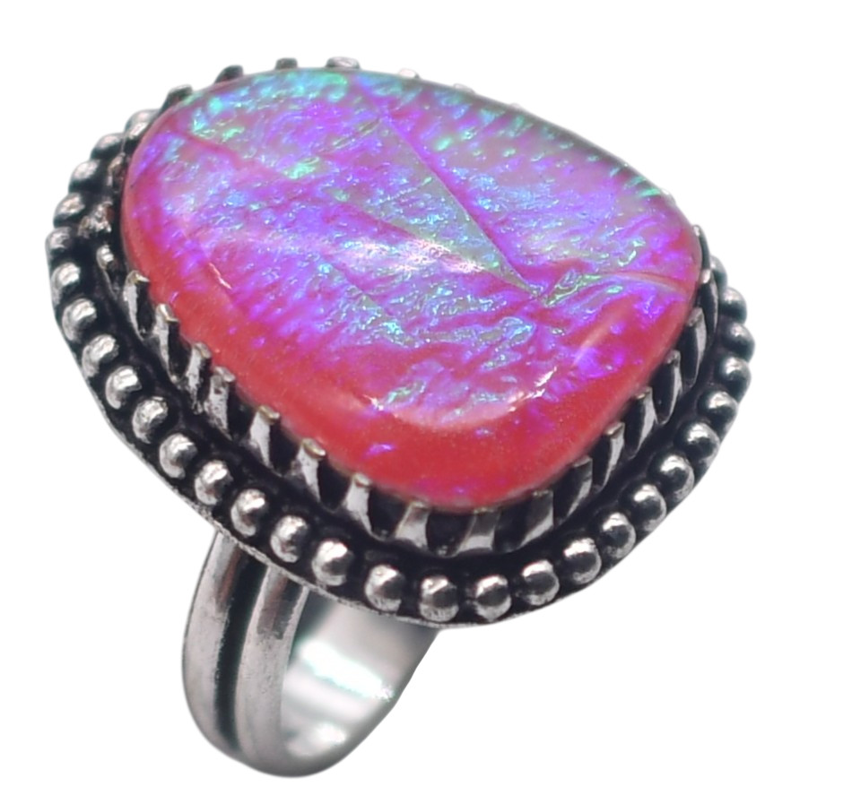 Australian Triplet Opal Natural Gemstone Antique Ring US Size-7.75 R 4930