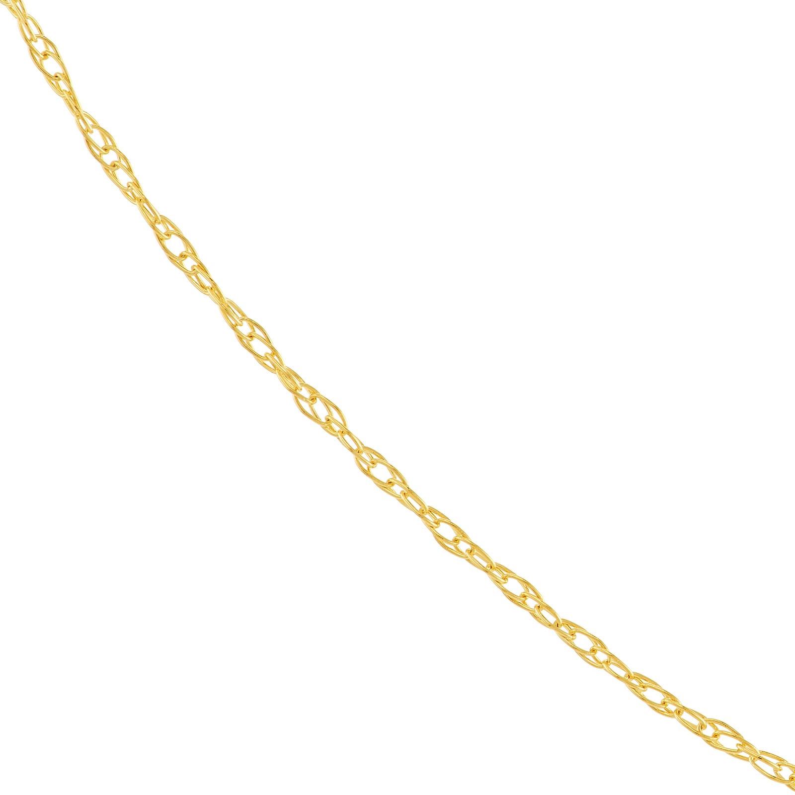 0.6mm Open Dainty Twisted Rope Chain Necklace Real Solid 14K Real Yellow Gold