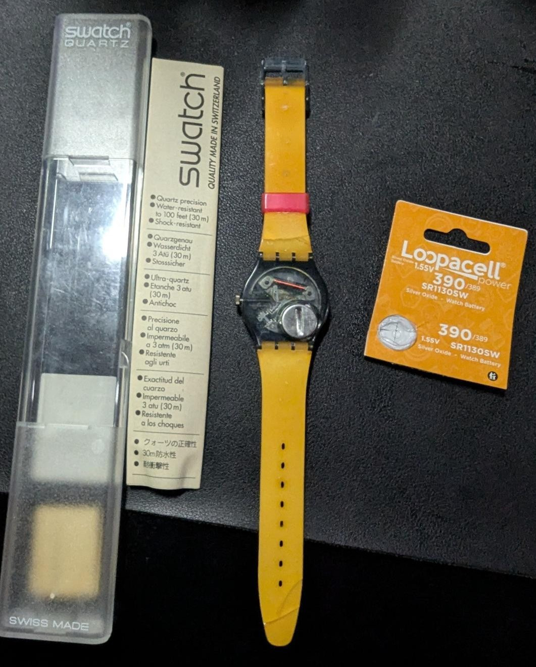 Swatch Sari GK147 1994 Watch – Working Used in Original Box – New Battery
