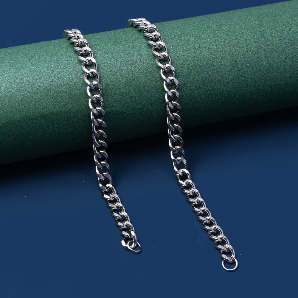 Men Simple Stainless Steel Cuban Chain Necklace Hip Hop Street Jewelry For Women