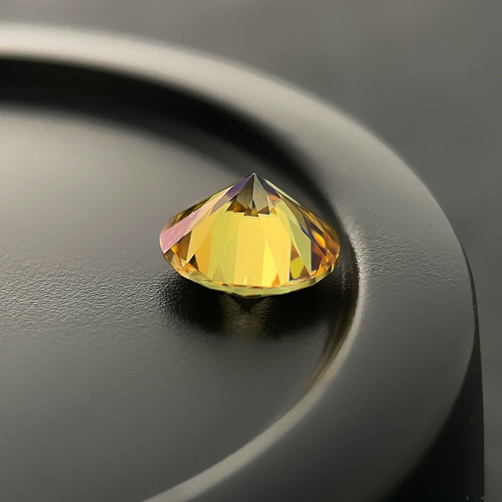 Colored Moissanite Real Gem Stone W. GRA Certificate VVS1 D Round Loose