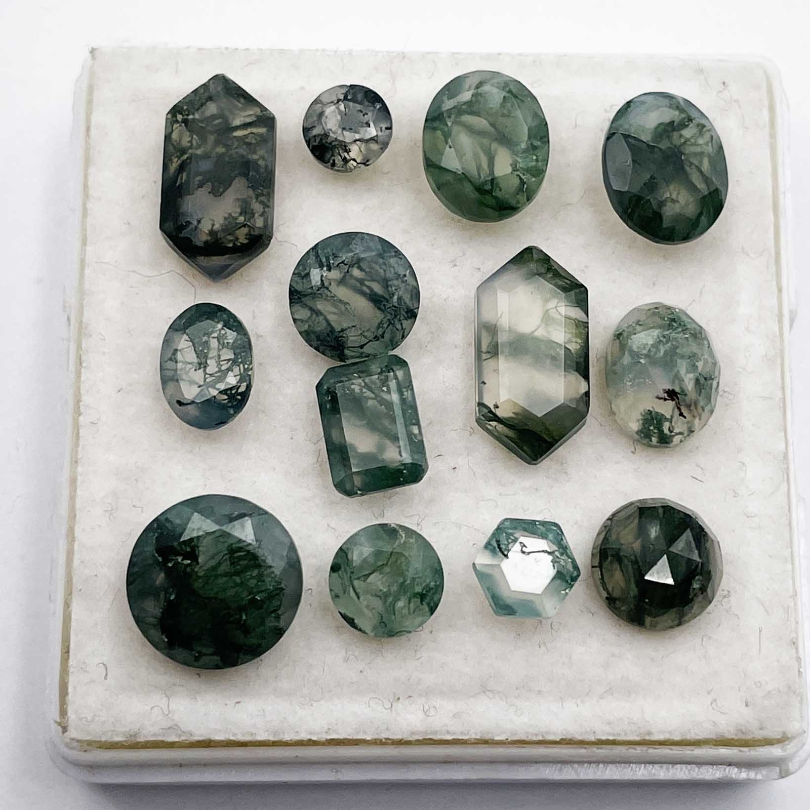 Natural Moss Agate Mix Cut Loose Gemstone Lot 33 Pcs 5-10 MM 30 CT